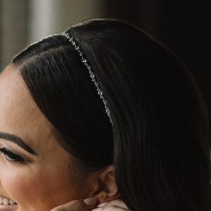 Crystal silver bridal headband